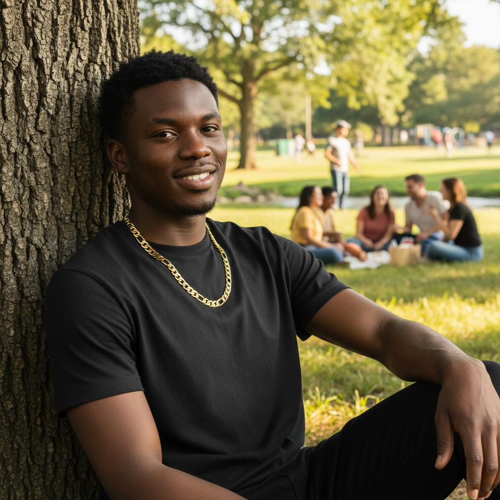 12 MM/30" FIGARO LINK CHAIN NECKLACE SLIM 14K REAL GOLD FILLED