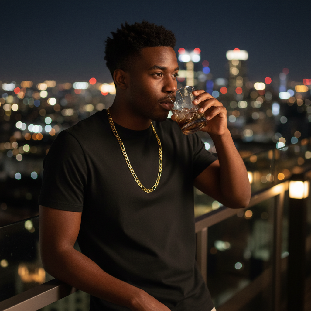 12 MM/30" FIGARO LINK CHAIN NECKLACE SLIM 14K REAL GOLD FILLED