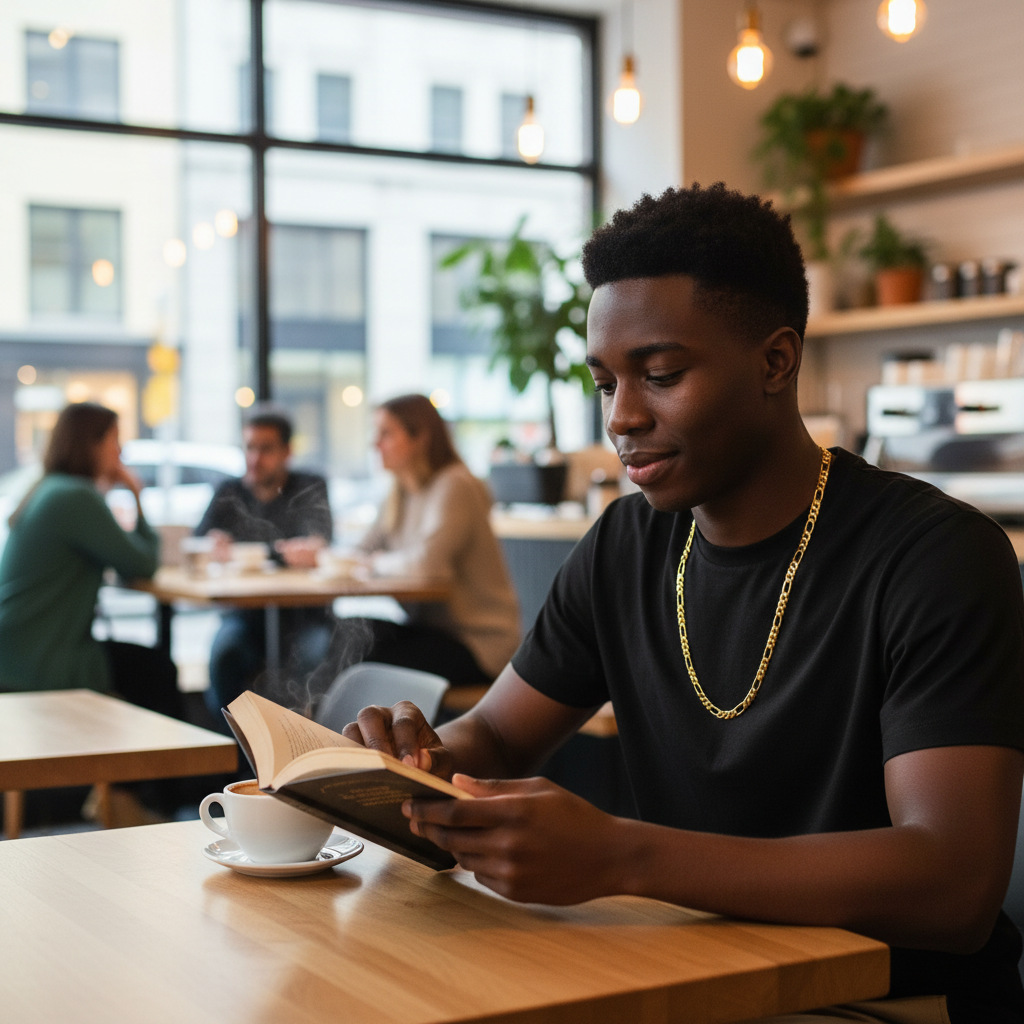 10 MM/30" FIGARO LINK CHAIN NECKLACE SLIM 14K REAL GOLD FILLED