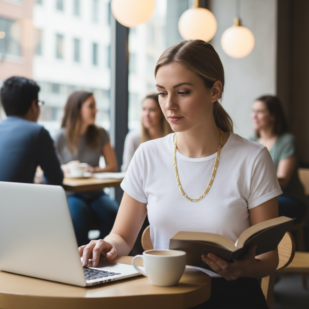 10 MM/30" FIGARO LINK CHAIN NECKLACE SLIM 14K REAL GOLD FILLED