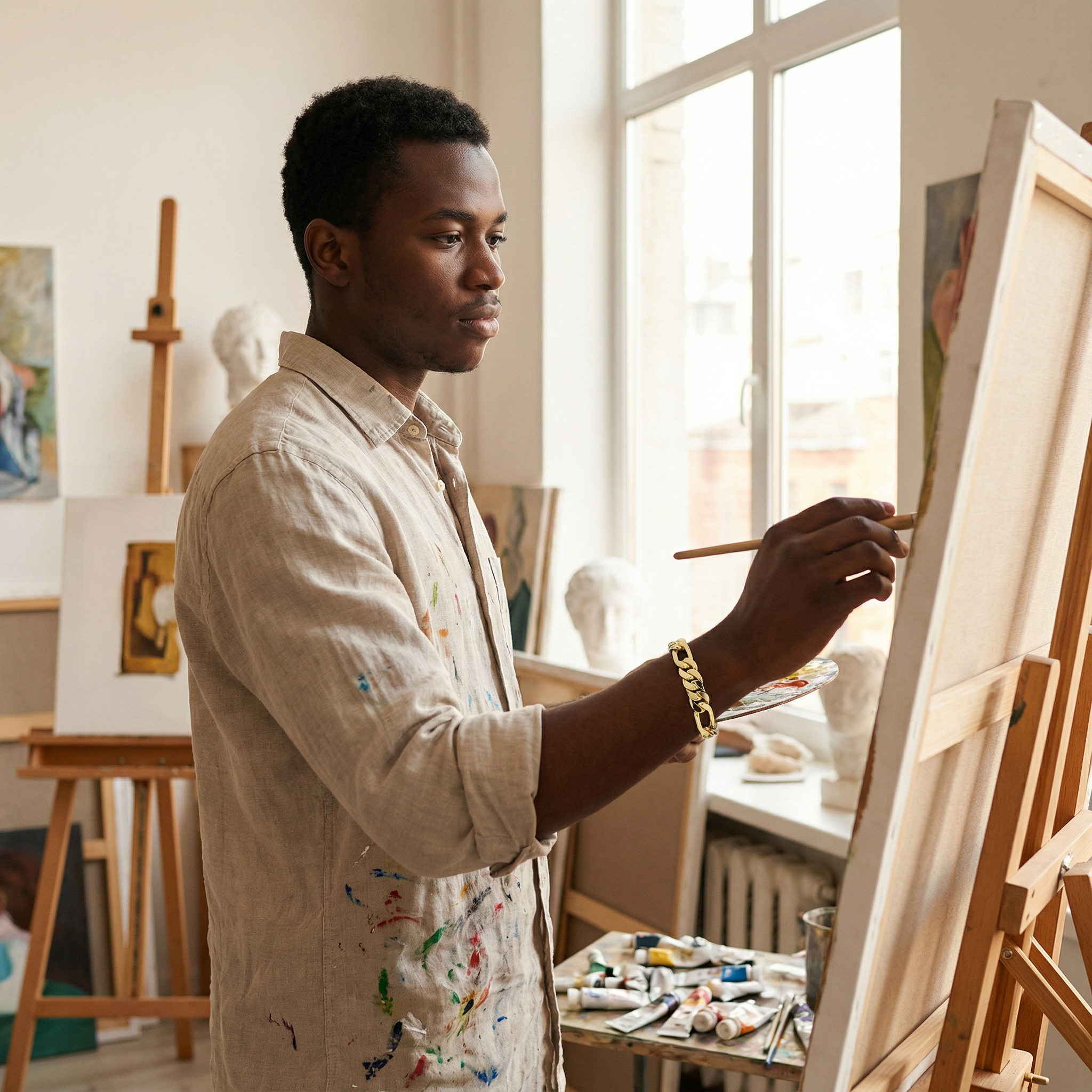 11MM/9"INCHES 14K GOLD FINISH WIDE FIGARO LINK BRACELET