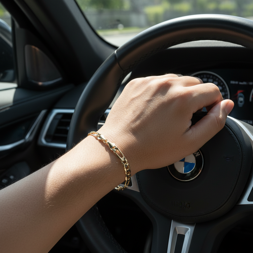 6MM / 8” Figaro Bracelet – Slim Fit, Clean Timeless Design