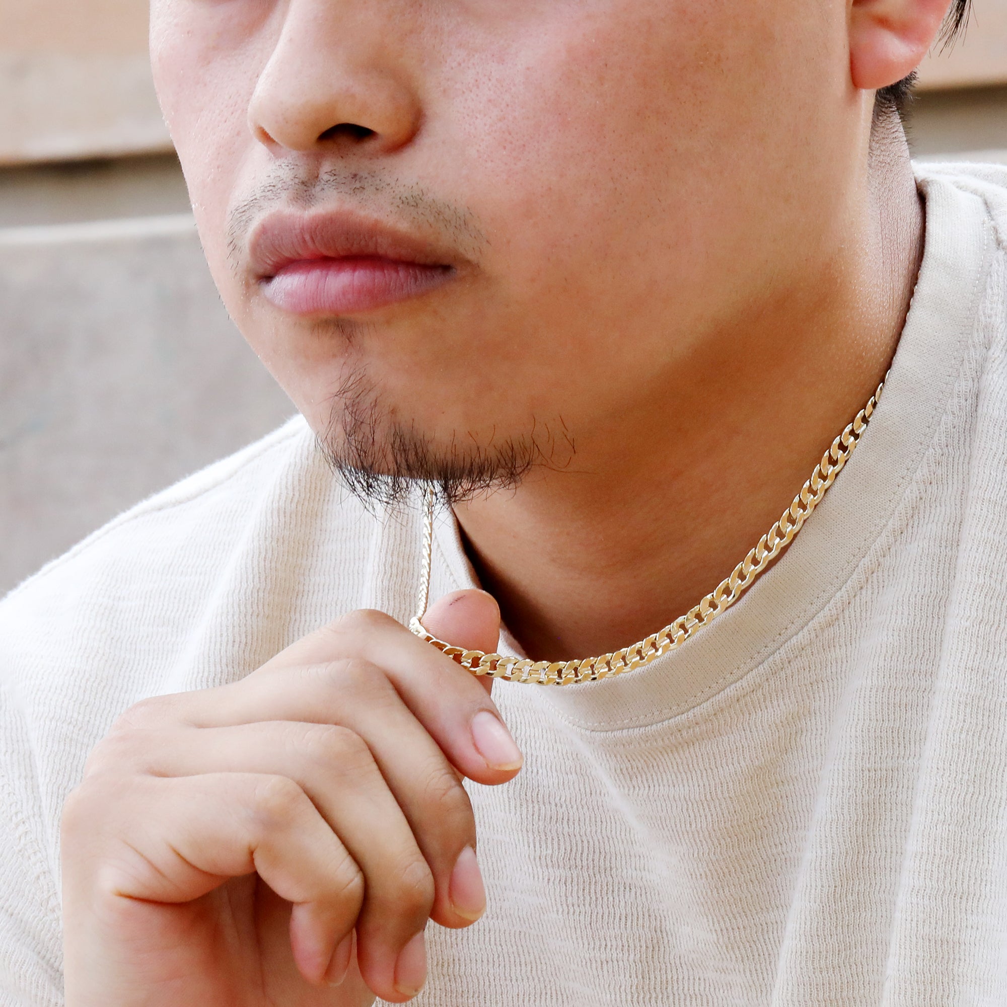 Gold 5mm Cuban Link Choker Chain 20" / 14K Gold Plated