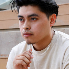 5mm Cuban Link Choker Chain 22" / 925 Silver Plated