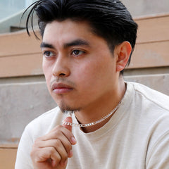 4mm Figaro Link Choker Chain 20" / 925 Silver Plated