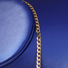 3.5mm Gold Cuban Link Choker Chain 20" Inches / 14K Gold Plated