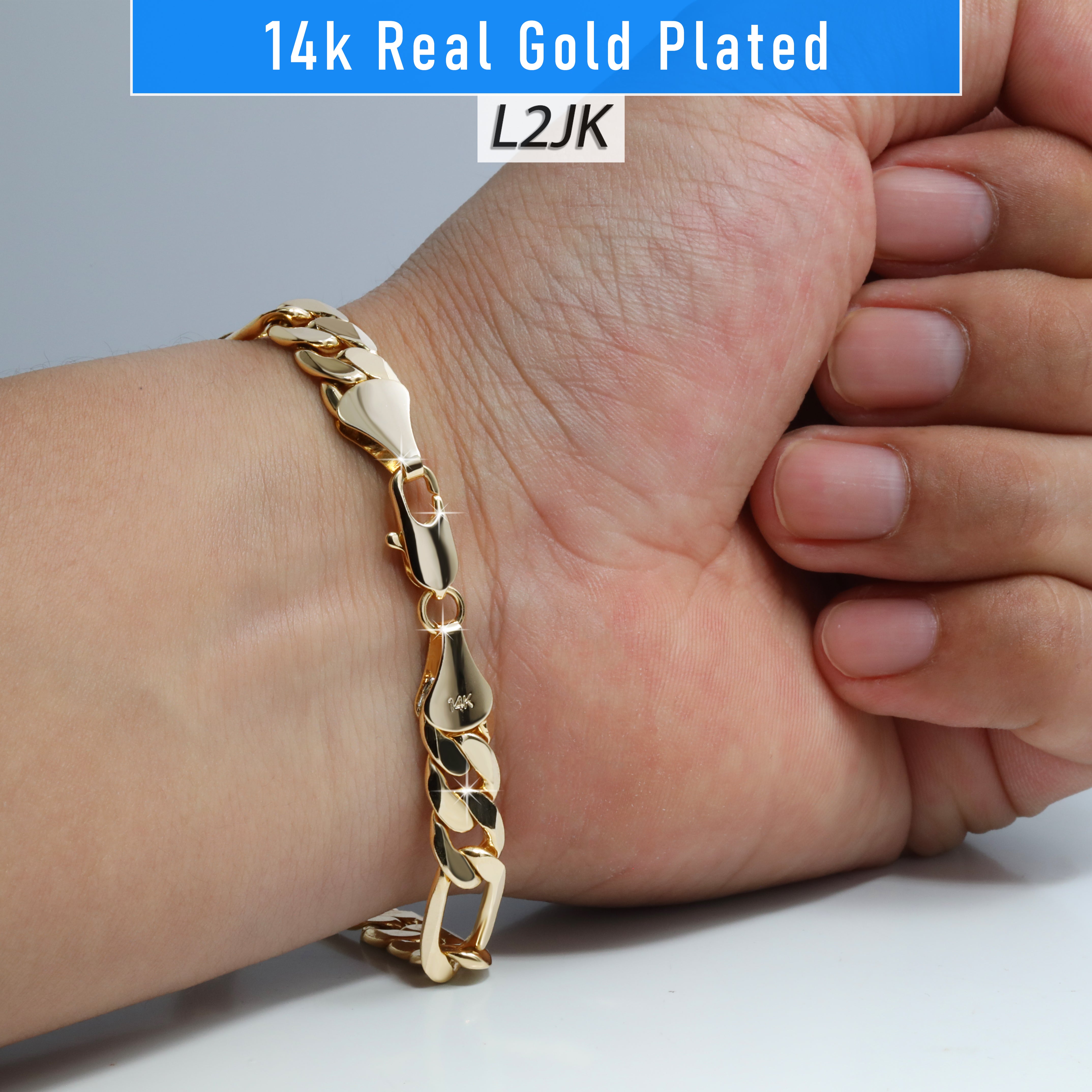 8MM / 8” Figaro Bracelet – Medium Fit-Bold, clean, and timeless