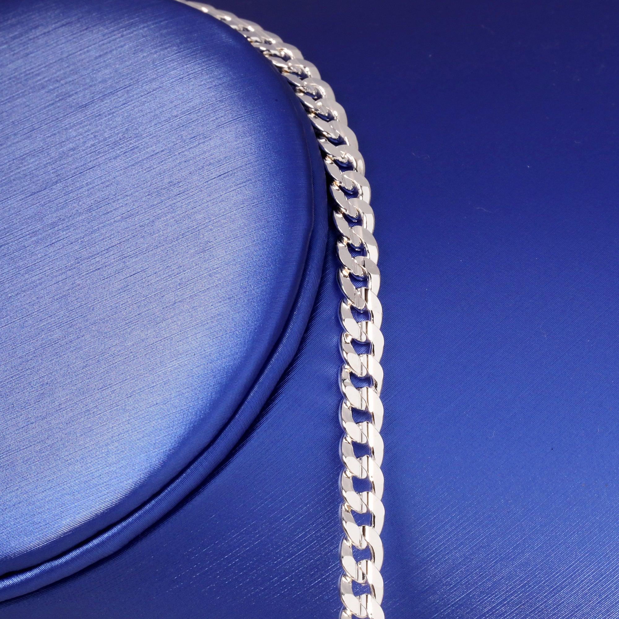 5mm Cuban Link Choker Chain 22" / 925 Silver Plated