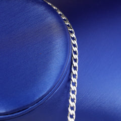 5mm Smooth Cuban Link Choker Chain 20" / 925 Silver Plated