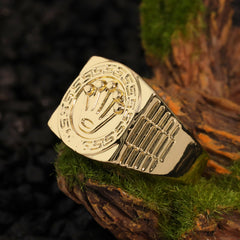 18k Gold Crown Ring Plated