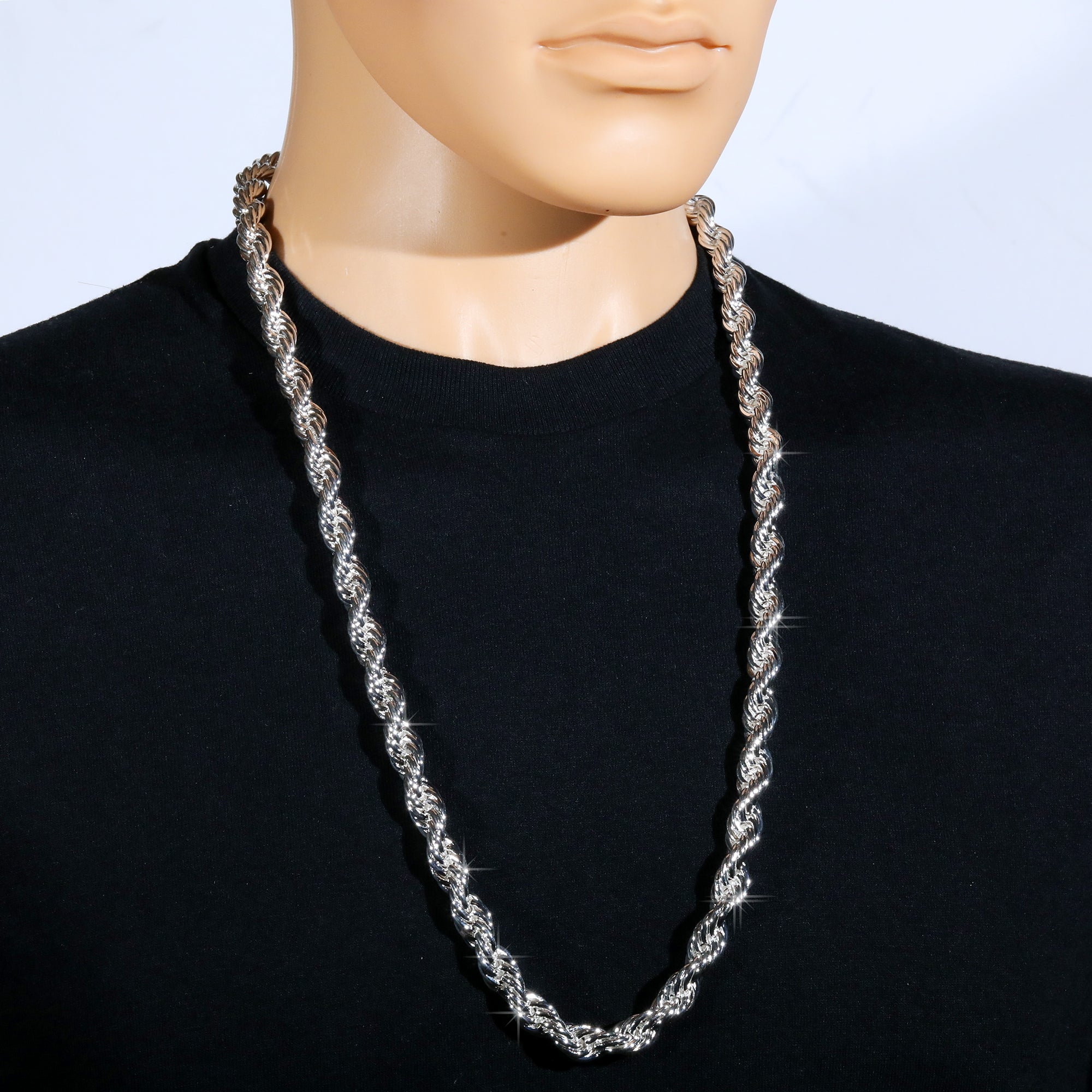 10mm/30" Thick Gold Rope Chain Gold Silver Black Rosegold