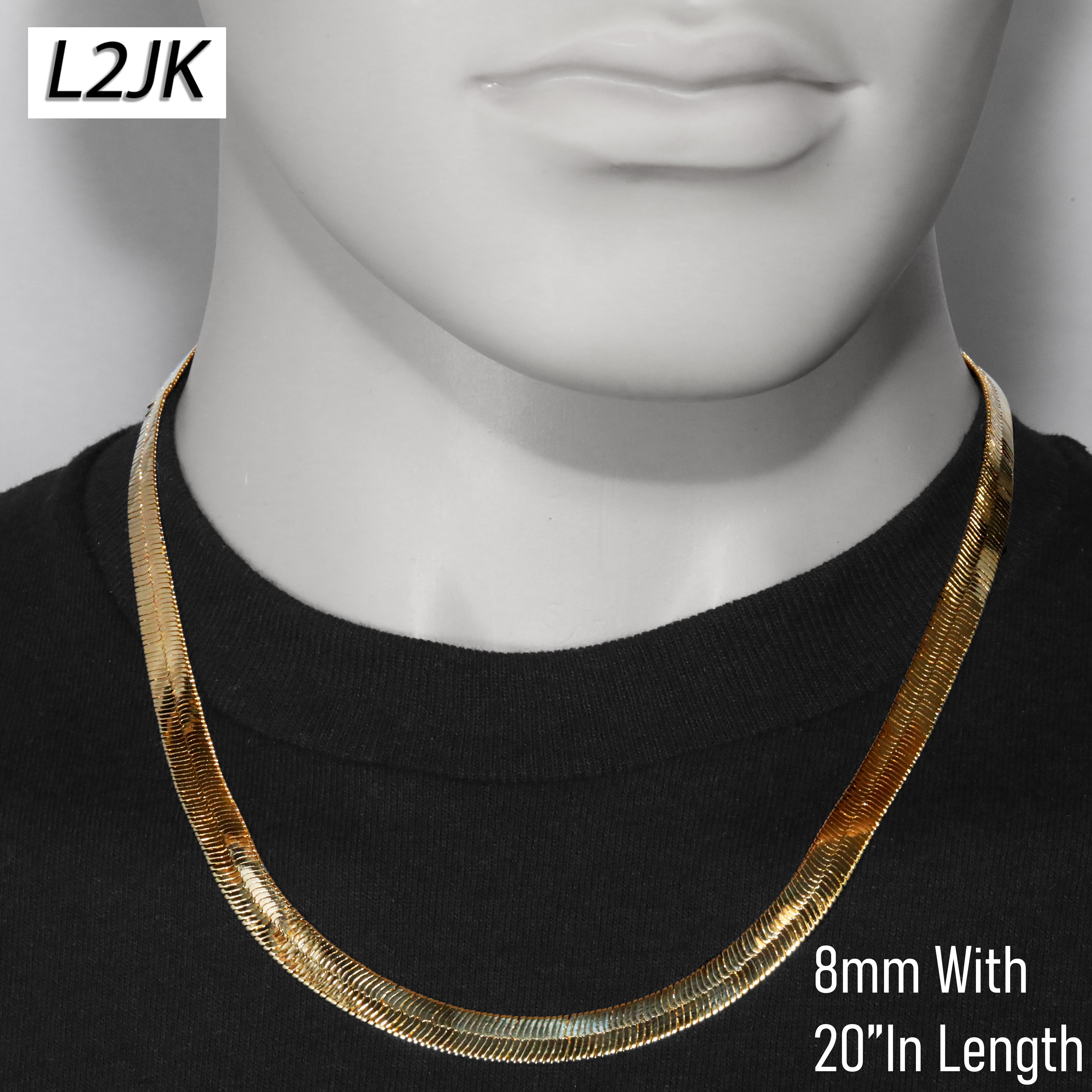 20" Herringbone Necklace 4mm-11mm (Copy)