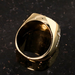 18k Gold Marijuana Leaf Ring Plated