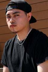 Figaro Link Choker Chain 18" Inches 5mm / 925 Silver Plated