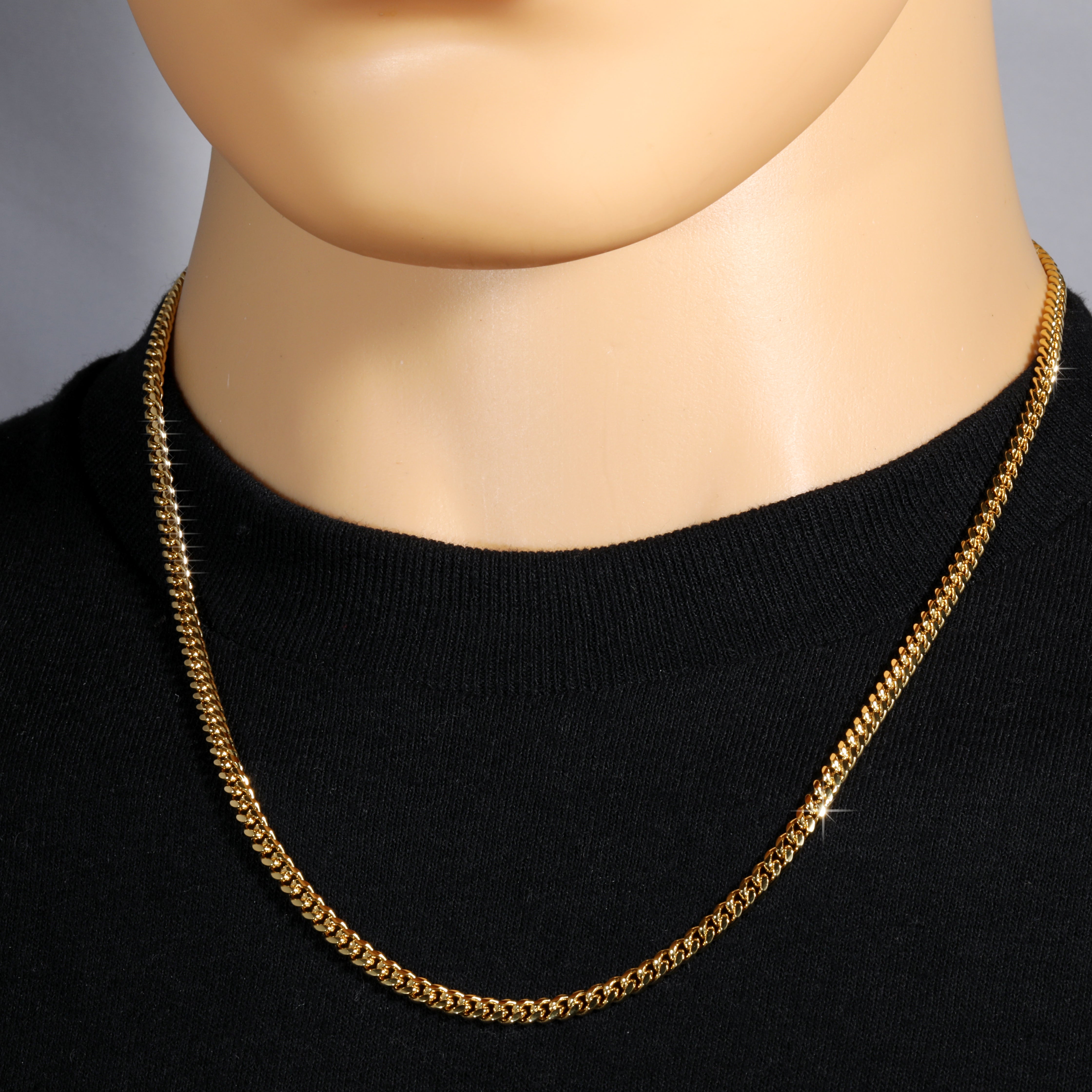 4 mm 20" 24" 30" Slim Cuban Chain Necklace