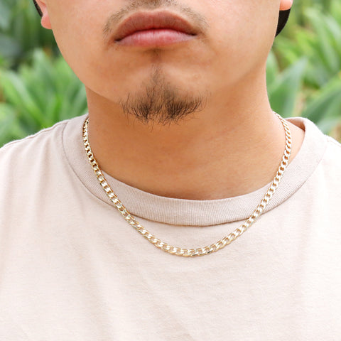 Cuban Link Choker Chain 18" Inches 5mm / 14K Gold Plated