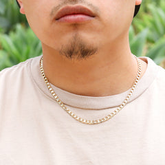 Cuban Link Choker Chain 18" Inches 5mm / 14K Gold Plated