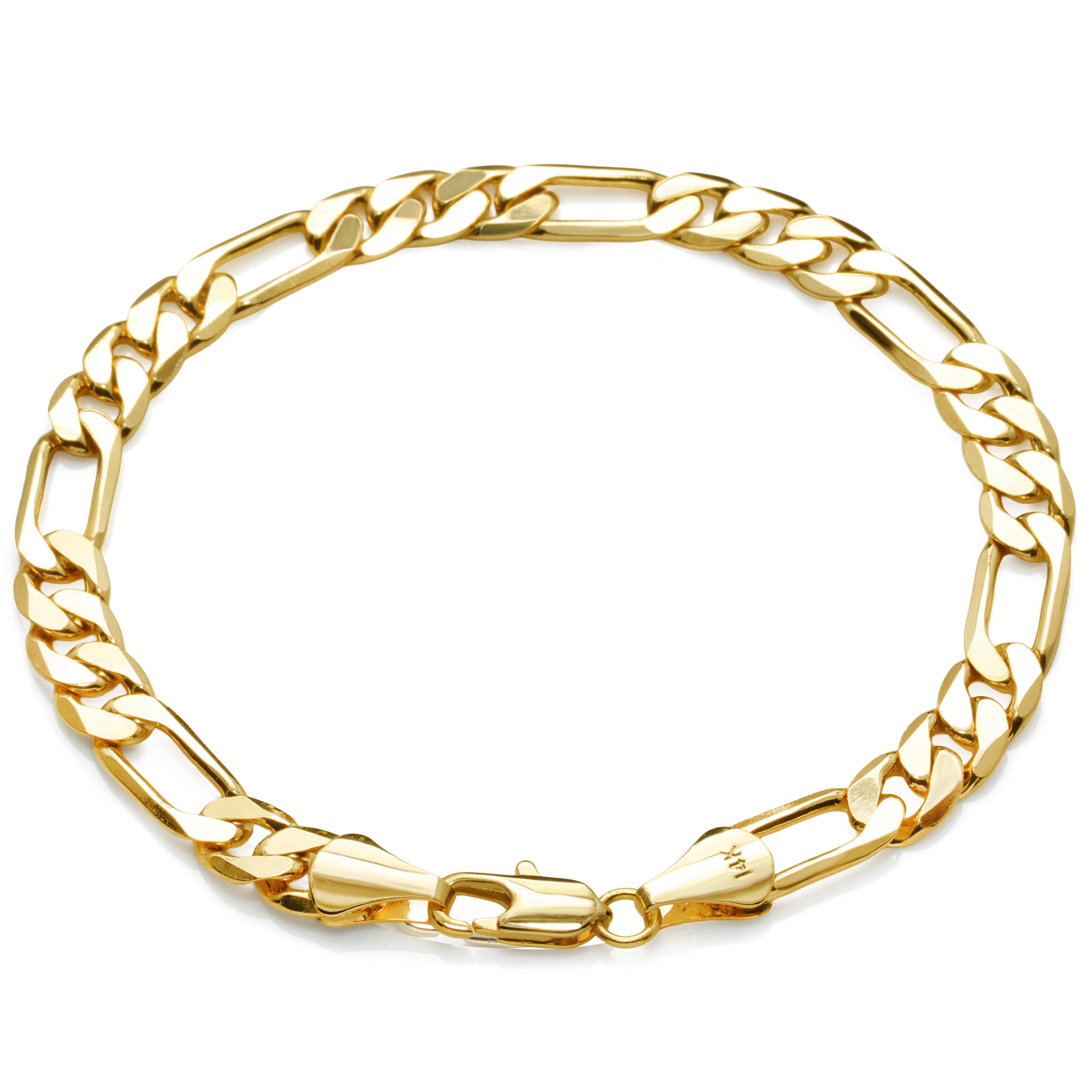 7MM / 8” Figaro Bracelet – Medium Fit-Bold, clean, and timeless