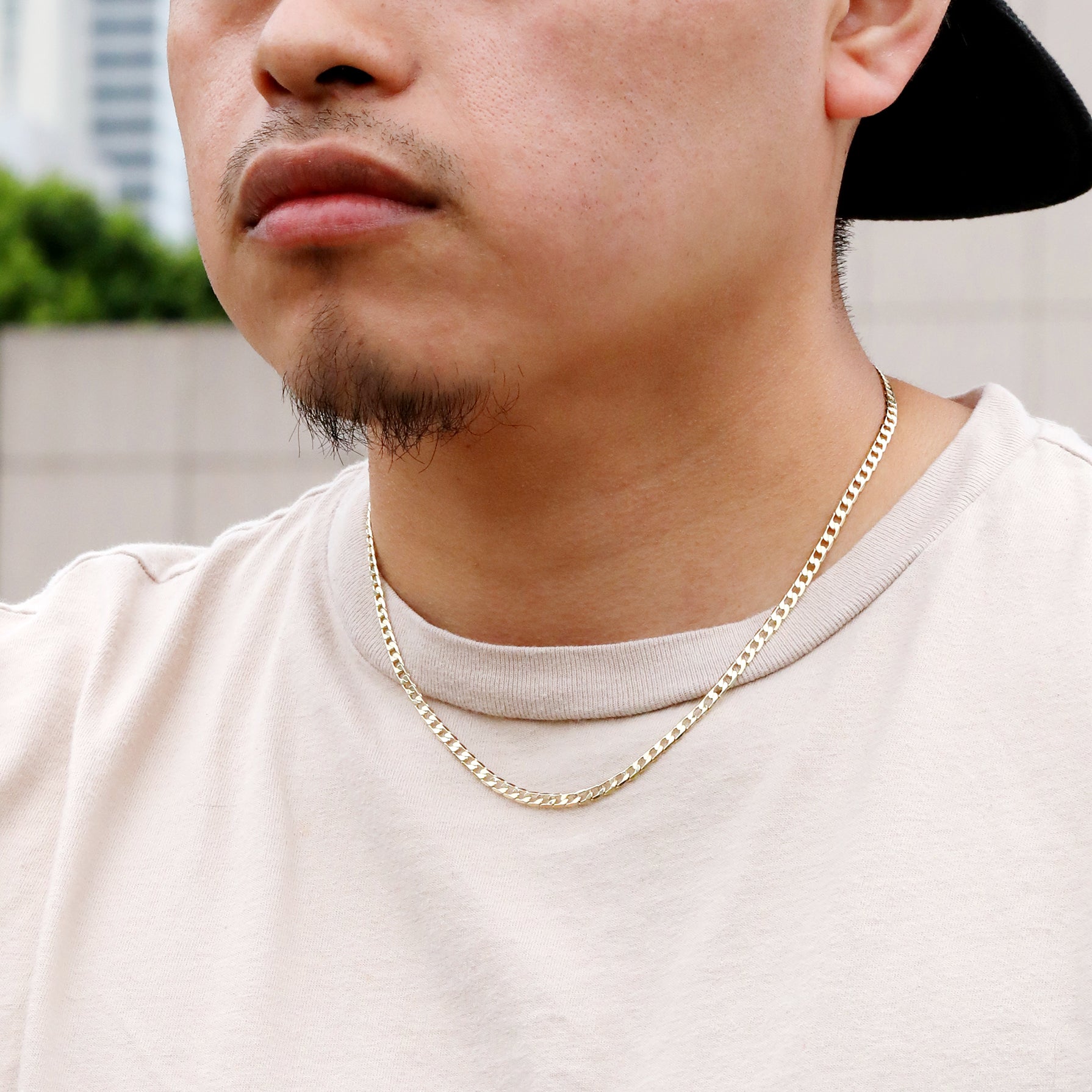 Cuban Link Choker Chain 18" Inches 3mm / 14K Gold Plated
