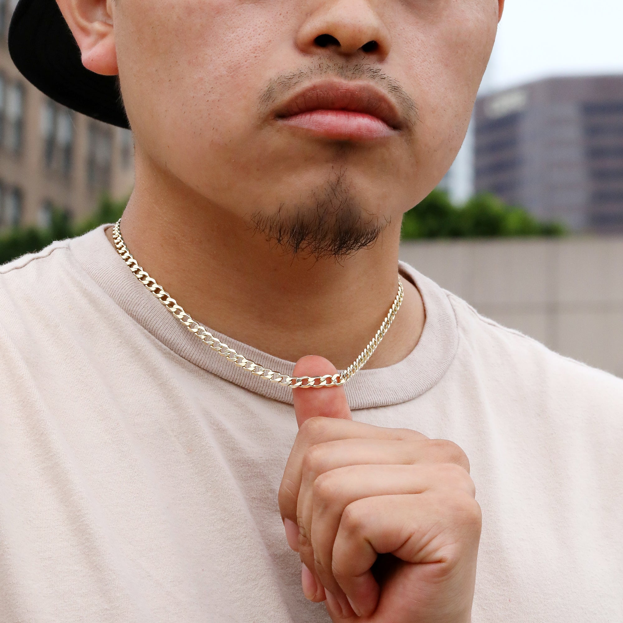 Cuban Link Choker Chain 18" Inches 5mm / 14K Gold Plated