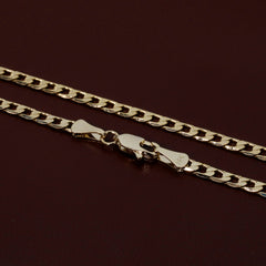 Cuban Link Choker Chain 18" Inches 3mm / 14K Gold Plated