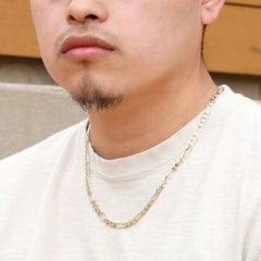 6mm Figaro Gold Link Choker Chain 20" / 14K Gold Plated