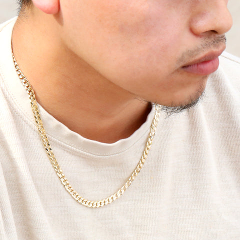 Gold 5mm Cuban Link Choker Chain 20" / 14K Gold Plated