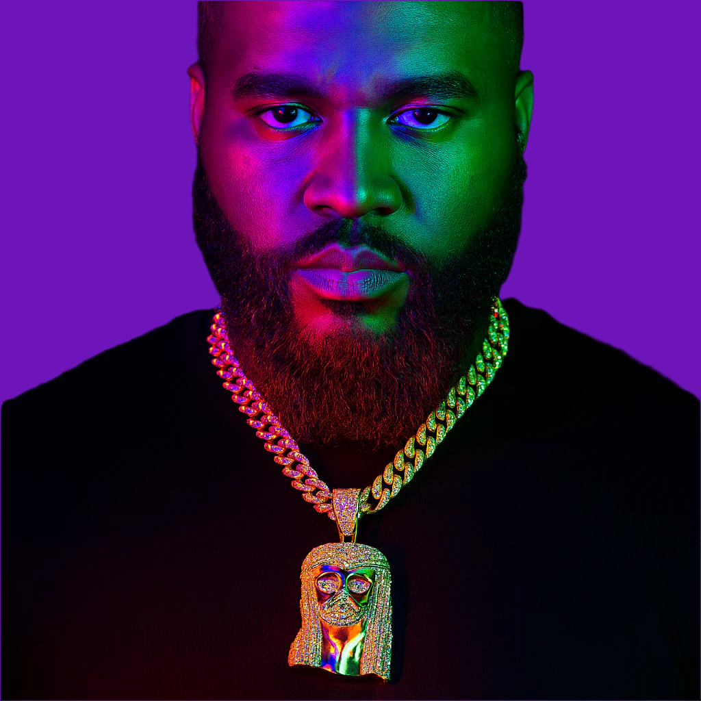 Peace Jesus Face Pendant & Iced Cuban Chain – Hip Hop Bling Necklace
