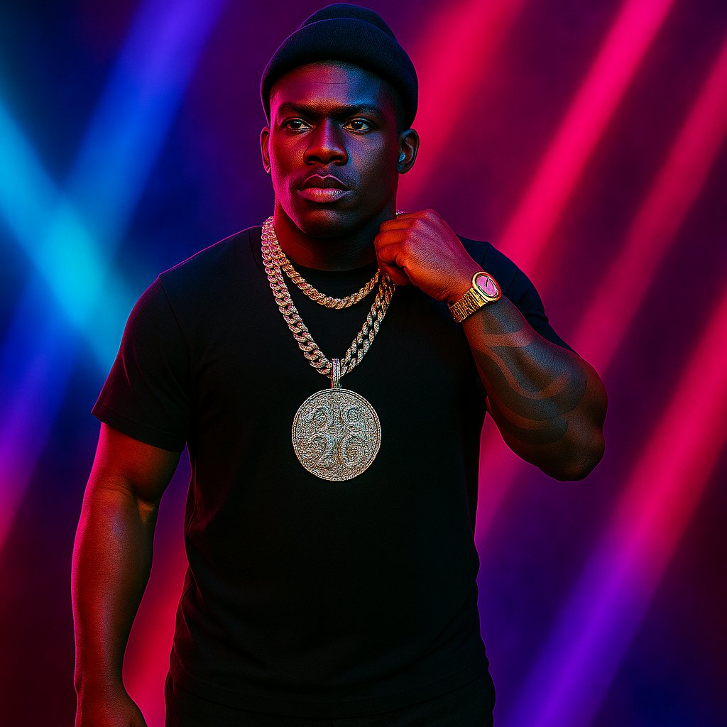 XXL Big #23 Pendant & Iced Cuban Chain – 16mm 18"-30" Gold Hip Hop Jewelry