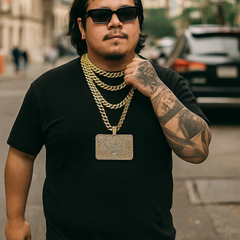 3PC XXL Billion Dollar Pendant & Iced Cuban Chain Set 18"/20" – Hip Hop Bling