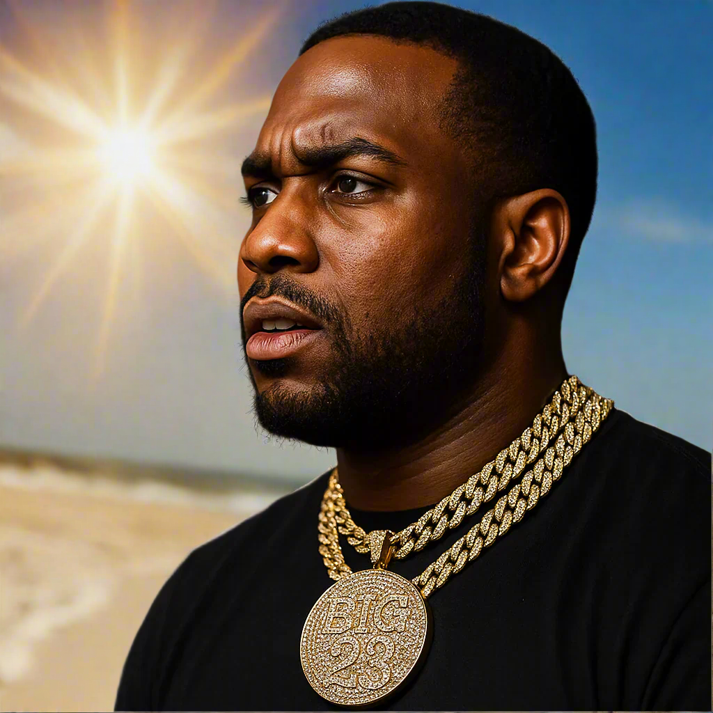 3PC XXL Big #23 Round Pendant & Iced Cuban Chain Set 18"/20" – Gold Hip Hop Bling