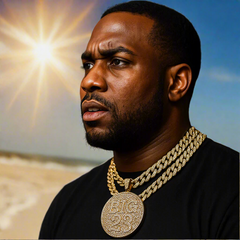 3PC XXL Big #23 Round Pendant & Iced Cuban Chain Set 18"/20" – Gold Hip Hop Bling