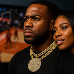 3PC XXL Big #23 Round Pendant & Iced Cuban Chain Set 18"/20" – Gold Hip Hop Bling