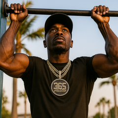 3PC XXL 365 Hustle Money Pendant & Iced Cuban Chain Set 18"/20" β Gold Bling