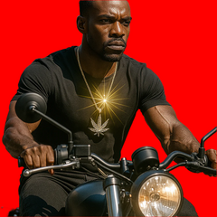 Gold Clear Marijuana NECKLACE