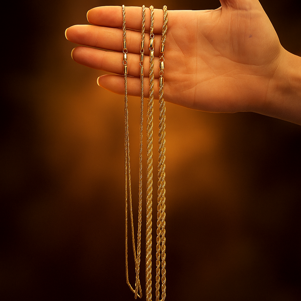 Gold Rope Chain 24" China
