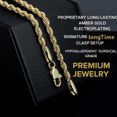 Gold Rope Chain 30" China 2-9mm