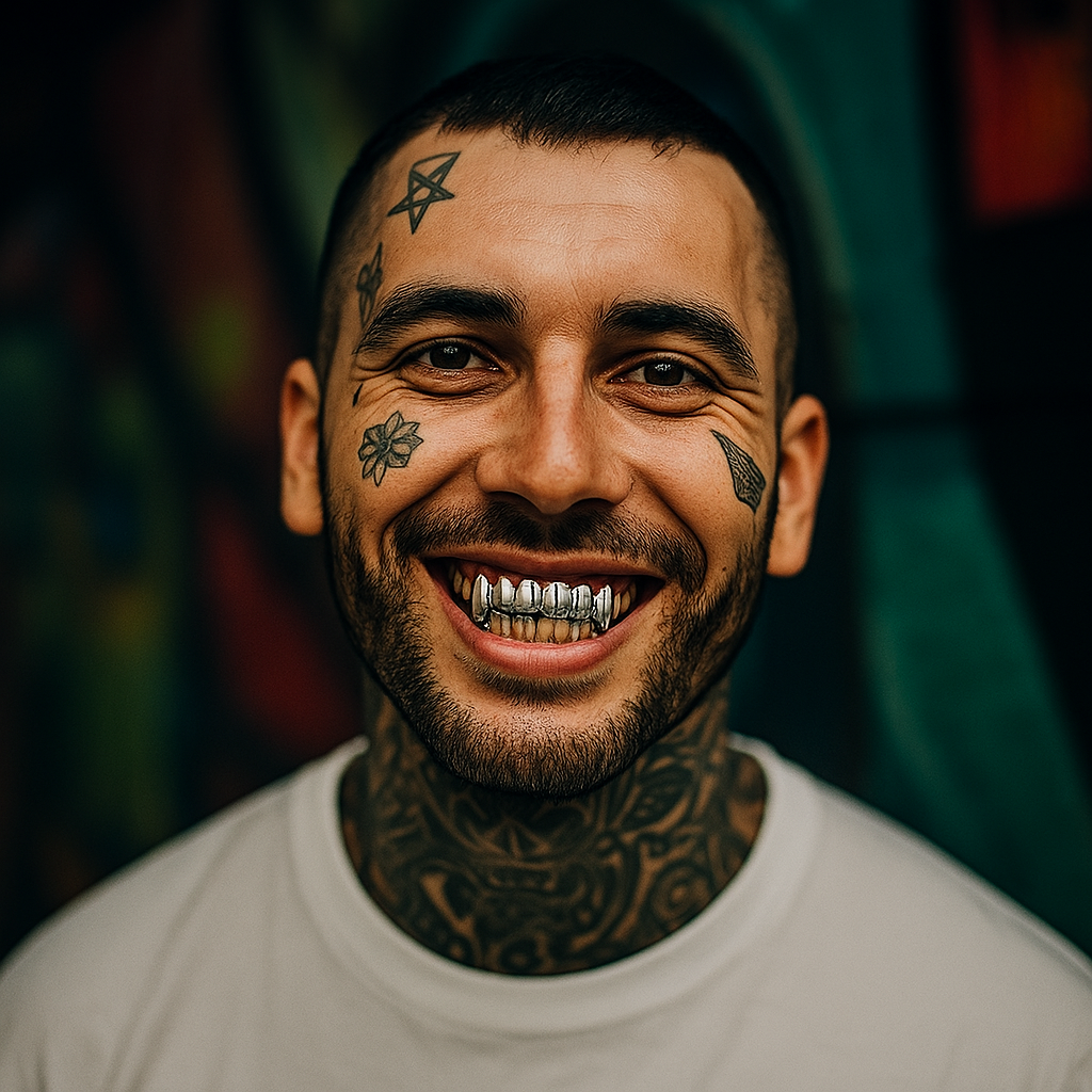 GRILLZ SET SILVER FANG PLAIN KINGSTAR