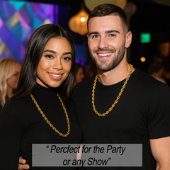 10mm Thick Gold Rope Chain 18'-30"