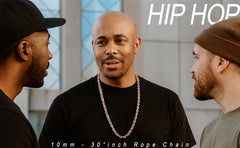 10mm Thick Gold Rope Chain 18'-30"