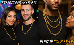 10mm Thick Gold Rope Chain 18'-30"