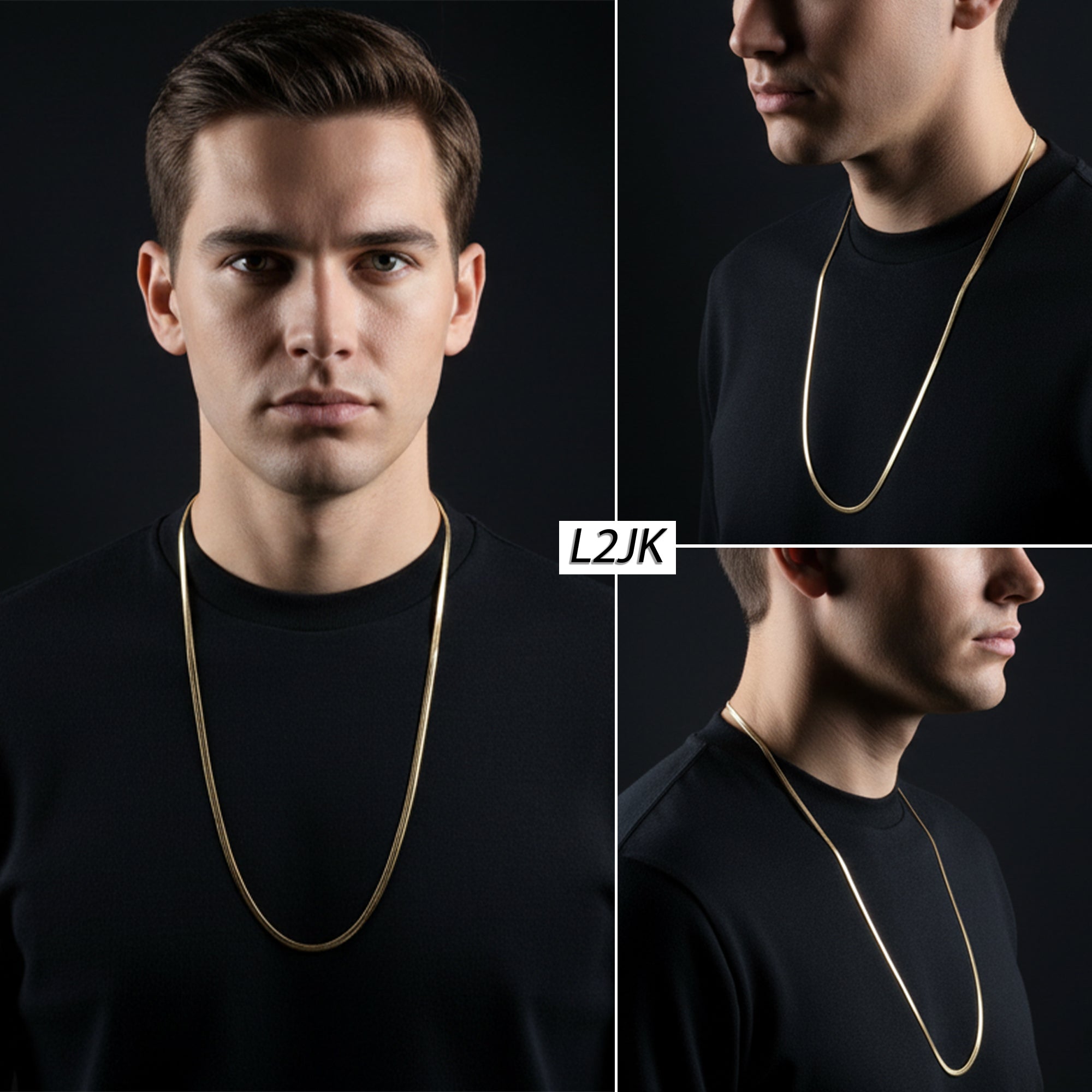 30" Herringbone Necklace 5mm-11mm