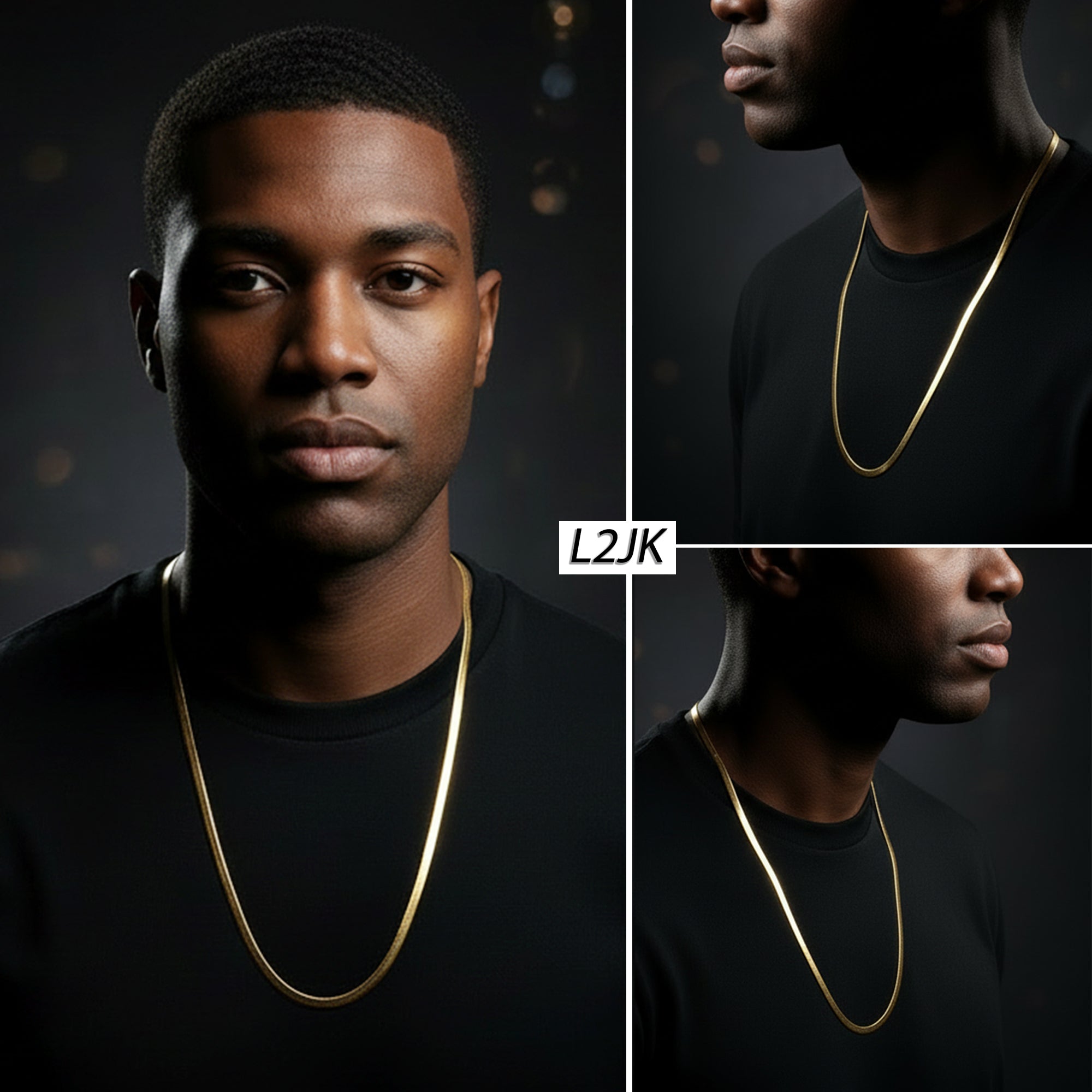30" Herringbone Necklace 5mm-11mm
