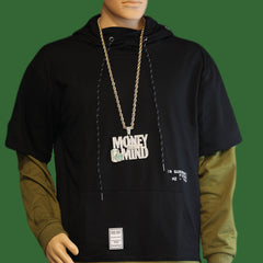 XXL Money On My Mind Pendant & Iced Cuban Chain – 16mm 18"-30" Gold Bling
