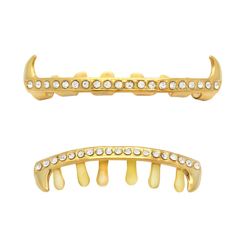 GRILLZ SET GOLD 1 ROW SLIM FANG