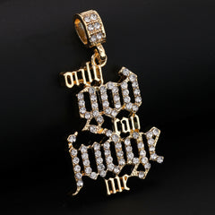 Only God Can Judge Me Pendant Cubic-Zirconia Gold Plated 18" Cuban Chain