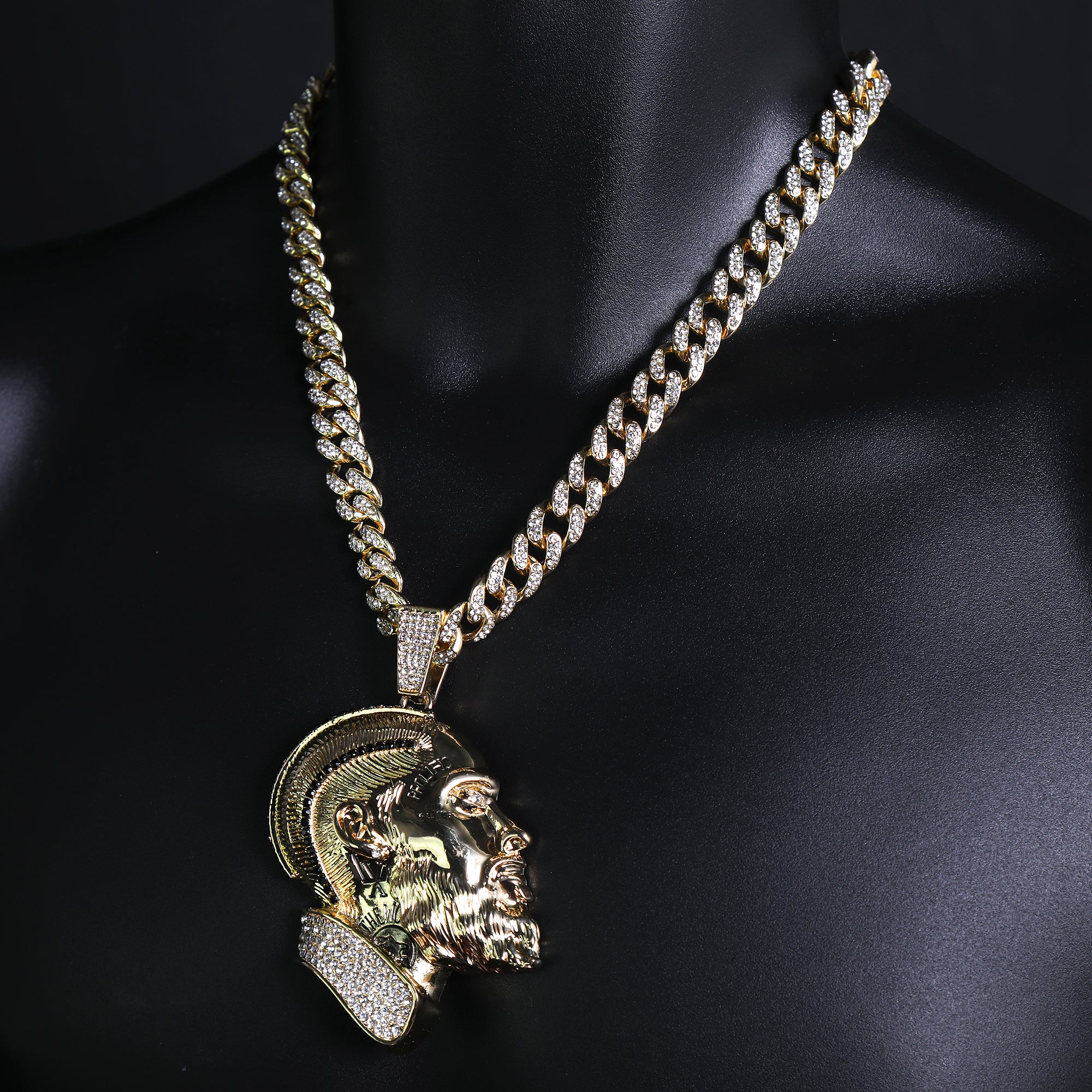Nipsey Hussle 3D Face Pendant & Iced Cuban Chain – XXL Hip Hop Jewelry