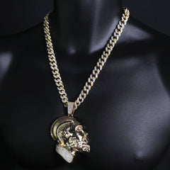 Nipsey Hussle 3D Face Pendant & Iced Cuban Chain – XXL Hip Hop Jewelry