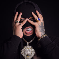 18k WHITE GOLD FULLY ICED TOP & BOTTOM GRILLZ AR