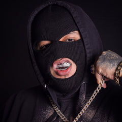 2 ROW 18k WHITE GOLD FULLY ICED TOP & BOTTOM GRILLZ